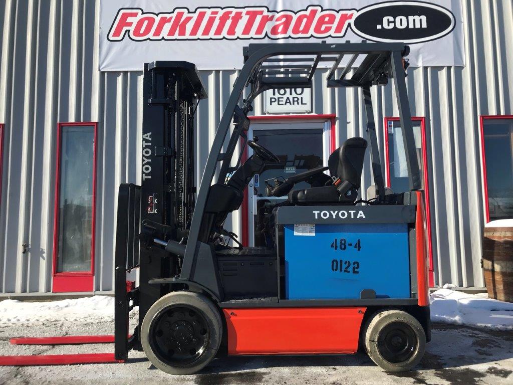 Electric 2015 orange toyota forklift for sale